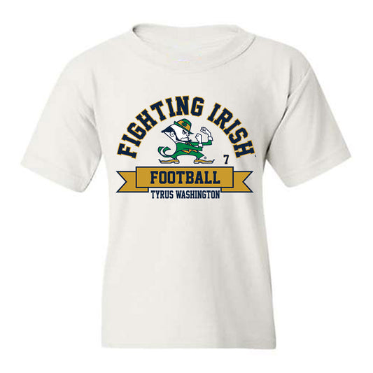 Notre Dame - NCAA Football : Tyrus Washington - Classic Fashion Shersey Youth T-Shirt-0