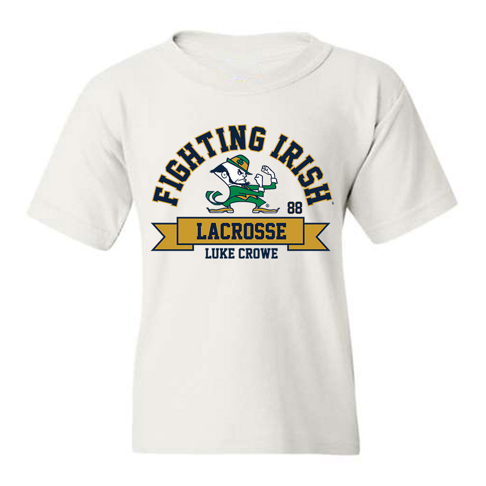 Notre Dame - NCAA Men's Lacrosse : Luke Crowe - Classic Fashion Shersey Youth T-Shirt