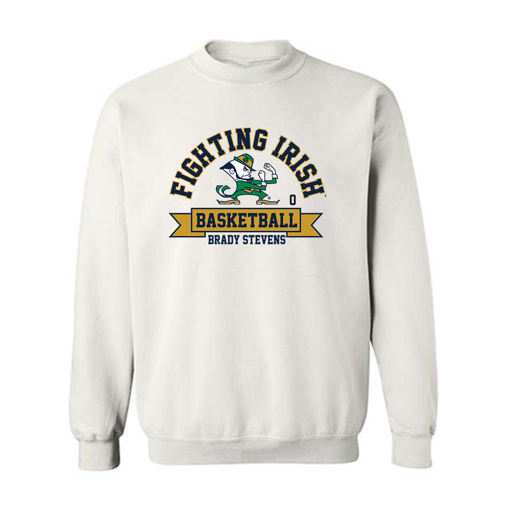 Notre Dame - NCAA Men's Basketball : Brady Stevens - Classic Fashion Shersey Crewneck Sweatshirt