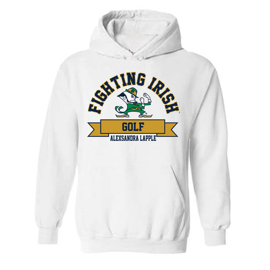 Notre Dame - NCAA Women's Golf : Alexsandra Lapple - Classic Fashion Shersey Hooded Sweatshirt-0