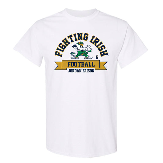 Notre Dame - NCAA Football : Jordan Faison - Classic Fashion Shersey T-Shirt-0