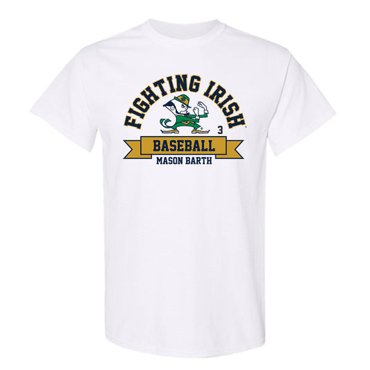 Notre Dame - NCAA Baseball : Mason Barth - Classic Fashion Shersey T-Shirt-0