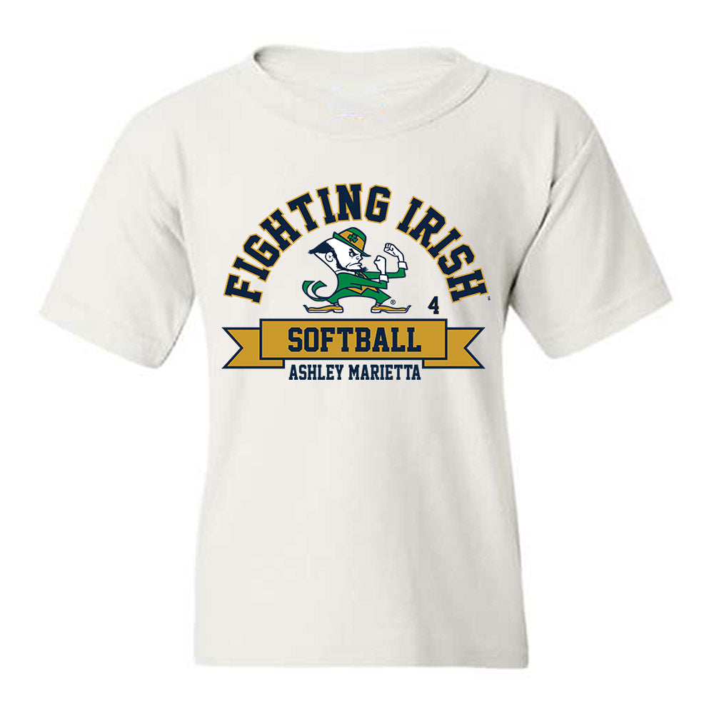 Notre Dame - NCAA Softball : Ashley Marietta - Classic Fashion Shersey Youth T-Shirt-0