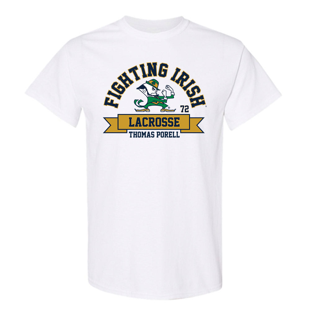 Notre Dame - NCAA Men's Lacrosse : Thomas Porell - Classic Fashion Shersey T-Shirt-0