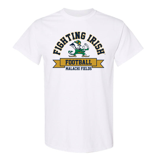 Notre Dame - NCAA Football : Malachi Fields - Classic Fashion Shersey T-Shirt-0