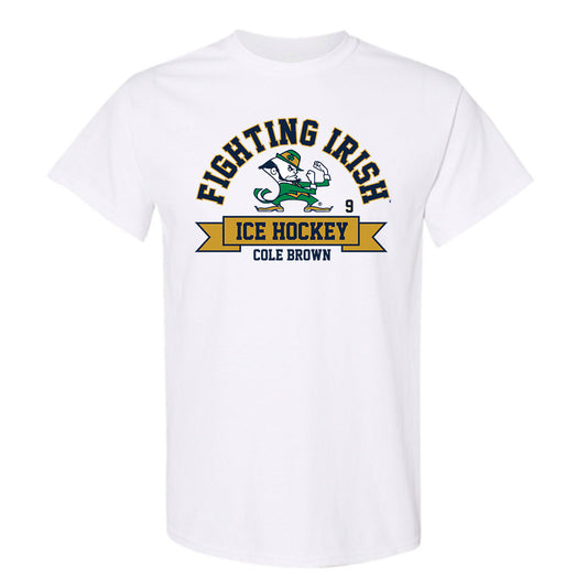 Notre Dame - NCAA Men's Ice Hockey : Cole Brown - Classic Fashion Shersey T-Shirt-0