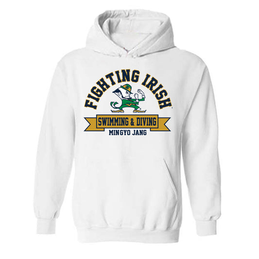 Notre Dame - NCAA Men's Swimming & Diving : Min-Gyo Jang - Classic Fashion Shersey Hooded Sweatshirt-0