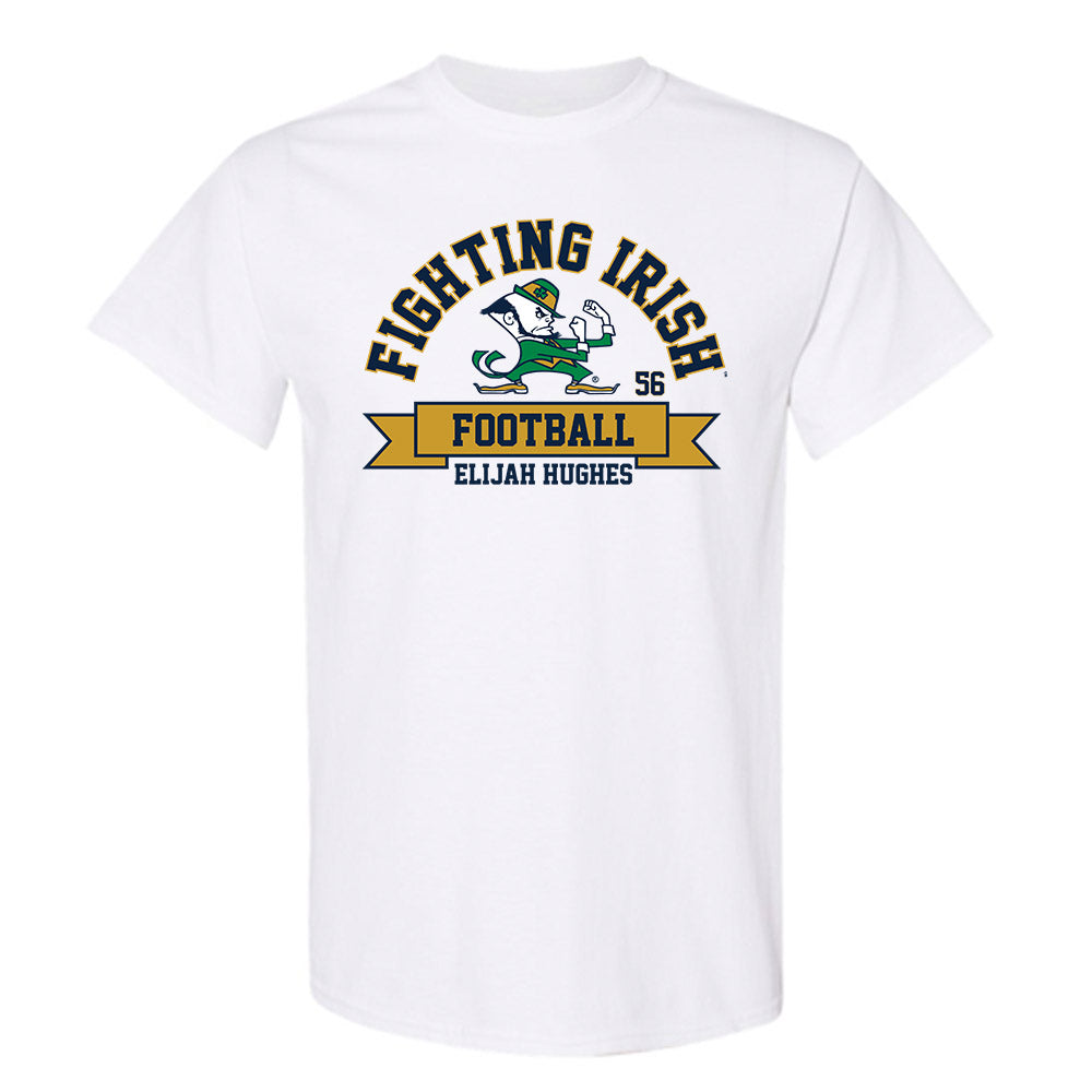 Notre Dame - NCAA Football : Elijah Hughes - Classic Fashion Shersey T-Shirt-0
