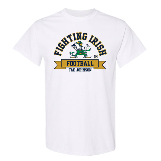 Notre Dame - NCAA Football : Tae Johnson - Classic Fashion Shersey T-Shirt-0