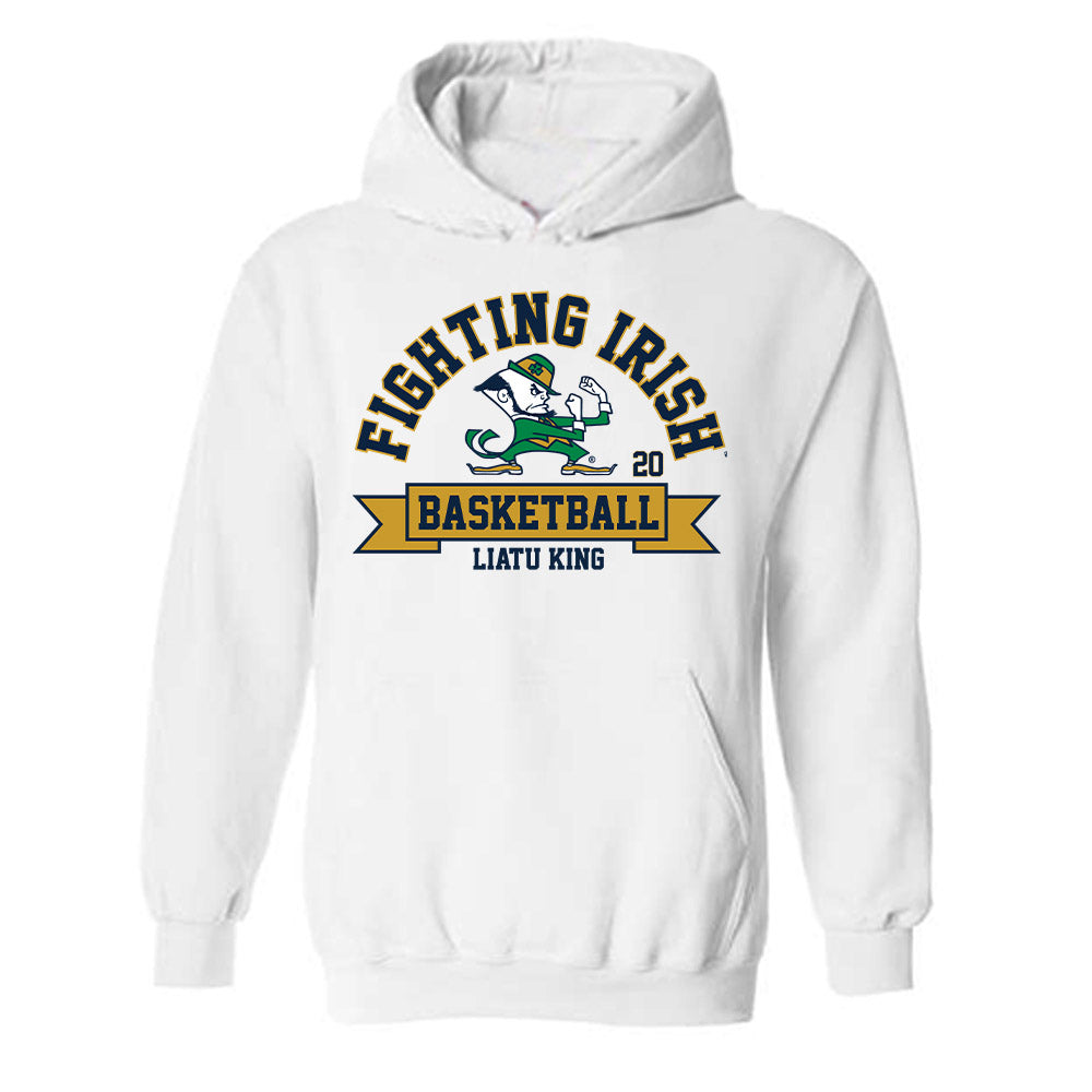 Notre Dame - NCAA Women's Basketball : Liatu King - Classic Fashion Shersey Hooded Sweatshirt