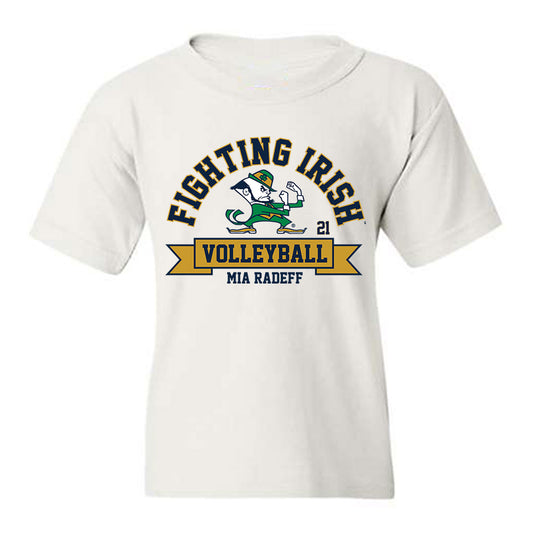 Notre Dame - NCAA Women's Volleyball : Mia Radeff - Classic Fashion Shersey Youth T-Shirt-0