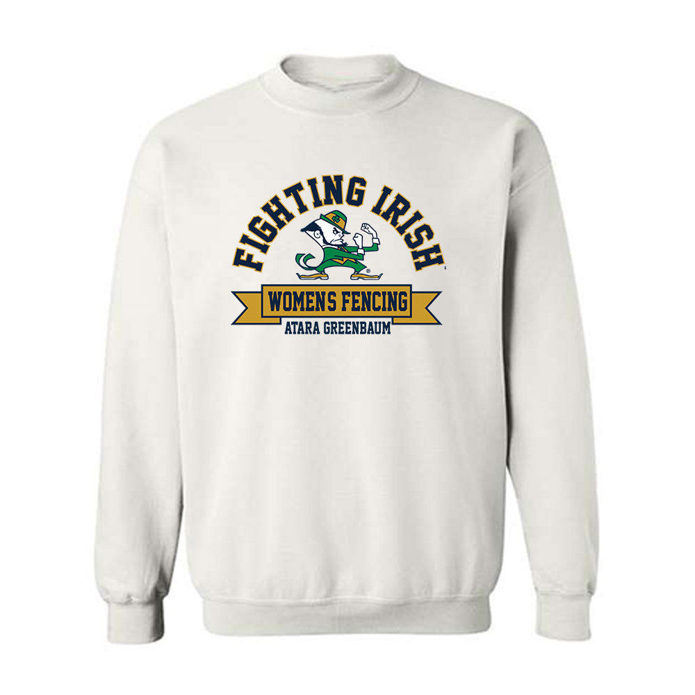 Notre Dame - NCAA Women's Fencing : Atara Greenbaum - Classic Fashion Shersey Crewneck Sweatshirt-0