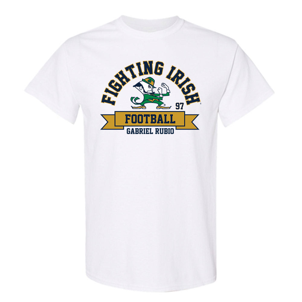 Notre Dame - NCAA Football : Gabriel Rubio - Classic Fashion Shersey T-Shirt-0