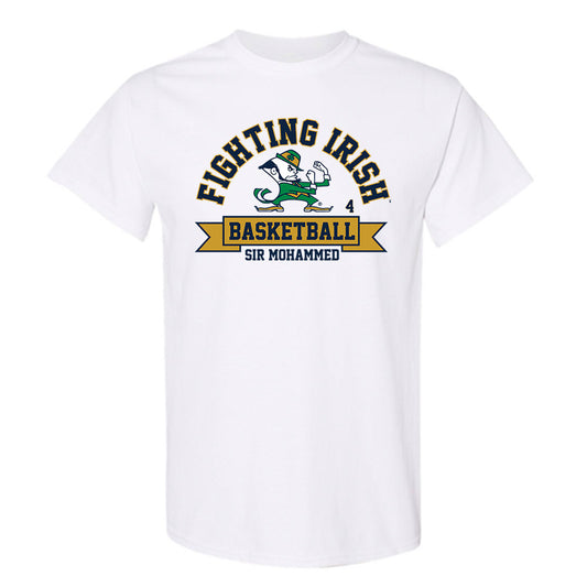 Notre Dame - NCAA Men's Basketball : Sir Mohammed - Classic Fashion Shersey T-Shirt-0