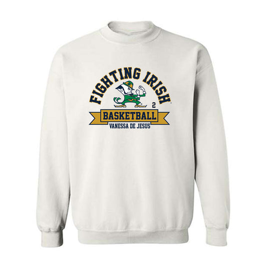 Notre Dame - NCAA Women's Basketball : Vanessa de Jesus - Classic Fashion Shersey Crewneck Sweatshirt-0
