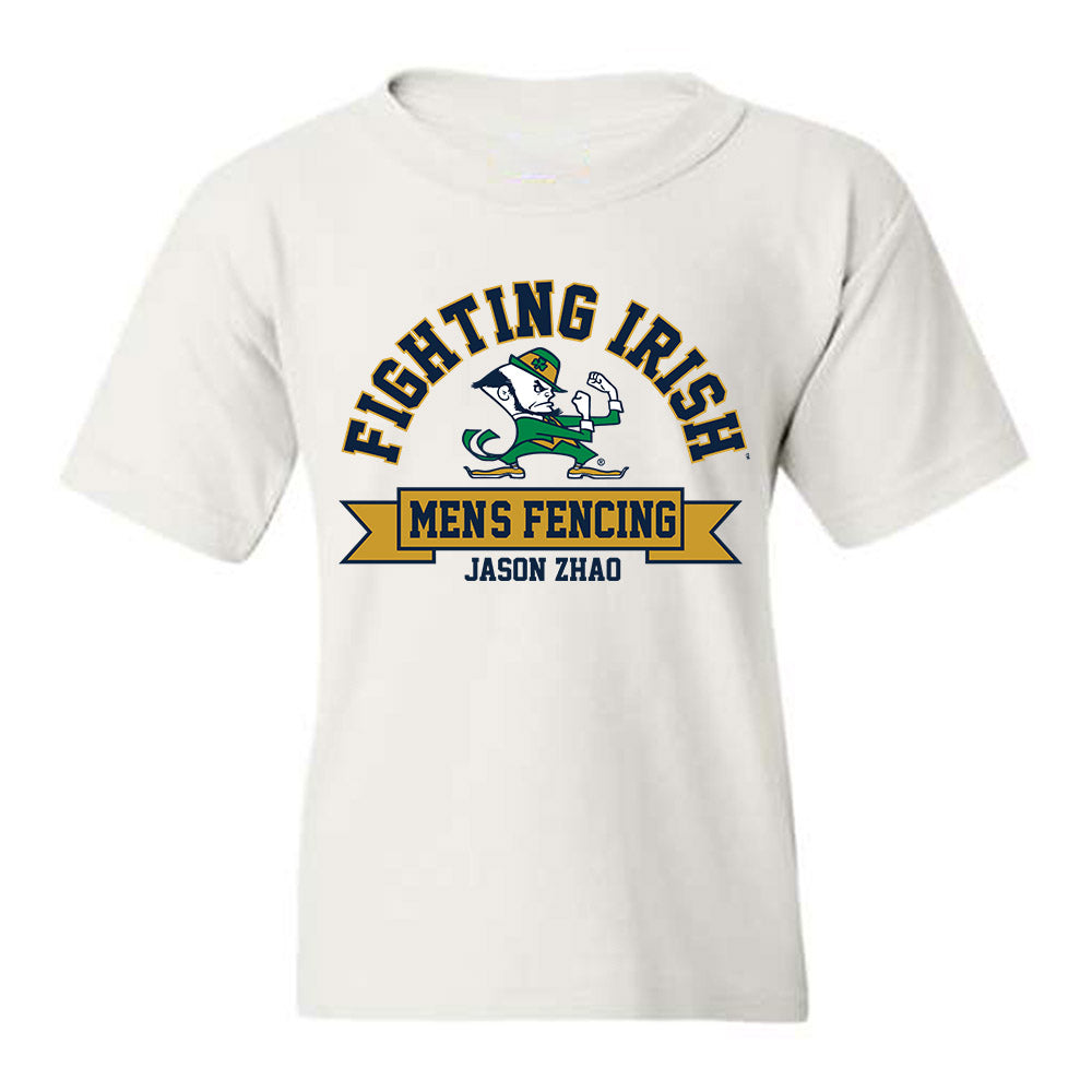 Notre Dame - NCAA Men's Fencing : Jason Zhao - Classic Fashion Shersey Youth T-Shirt
