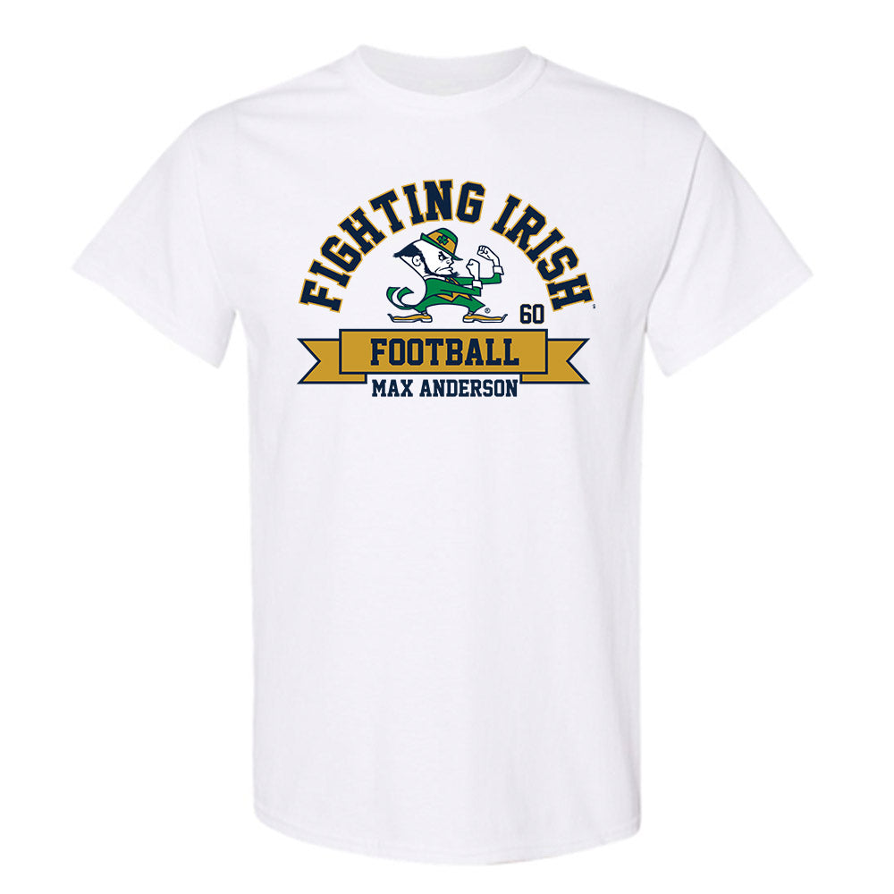 Notre Dame - NCAA Football : Max Anderson - Classic Fashion Shersey T-Shirt-0