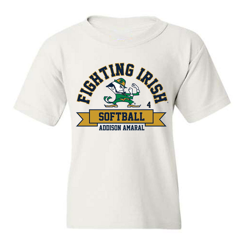 Notre Dame - NCAA Softball : Addison Amaral - Classic Fashion Shersey Youth T-Shirt-0