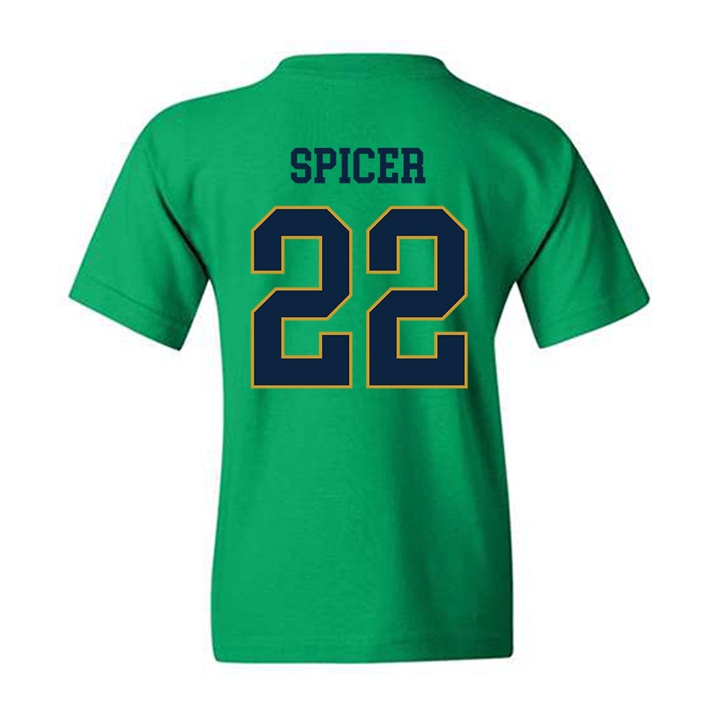 Notre Dame - NCAA Men's Soccer : Nolan Spicer - Classic Fashion Shersey Youth T-Shirt-1