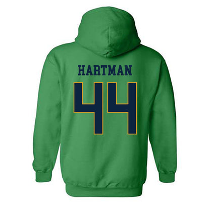Notre Dame - NCAA Baseball : Trent Hartman - Classic Fashion Shersey Hooded Sweatshirt-1