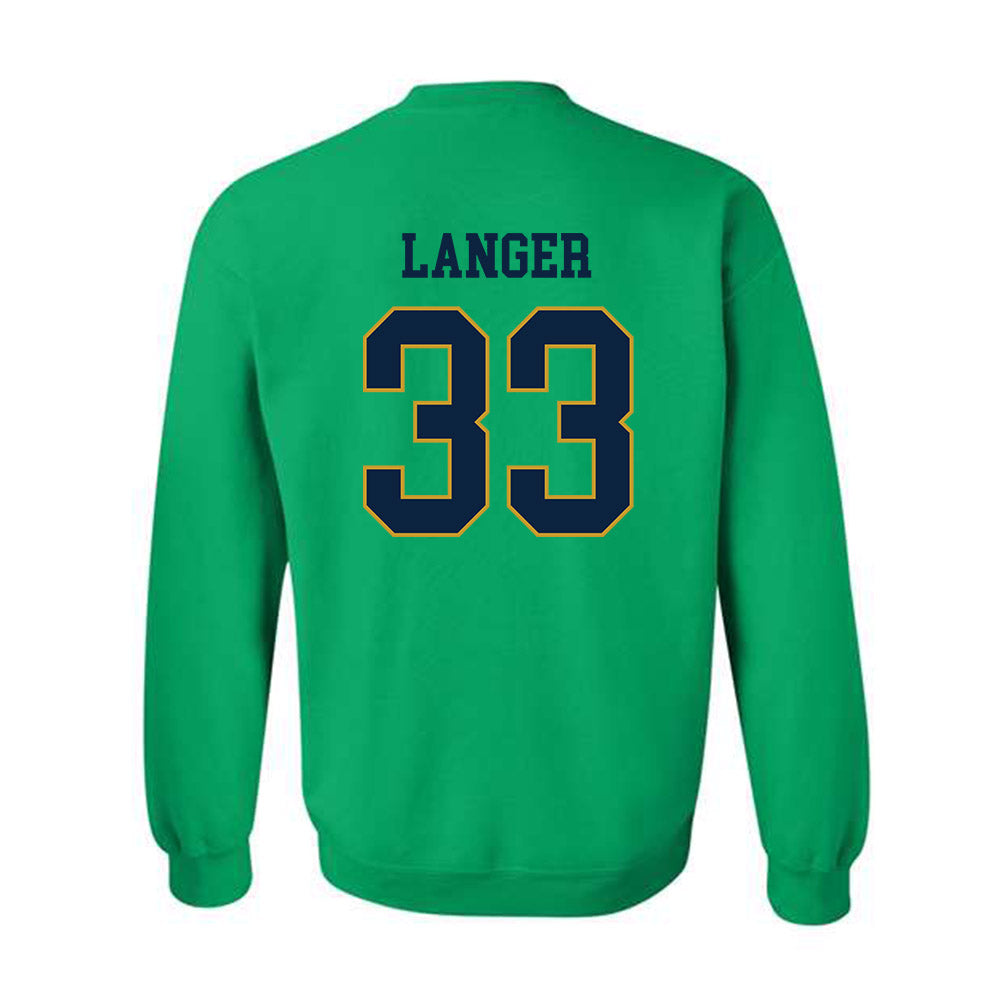 Notre Dame - NCAA Women's Volleyball : Grace Langer - Classic Fashion Shersey Crewneck Sweatshirt