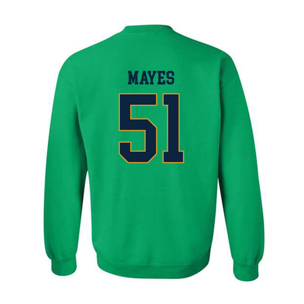 Notre Dame - NCAA Baseball : Justin Mayes - Classic Fashion Shersey Crewneck Sweatshirt-1