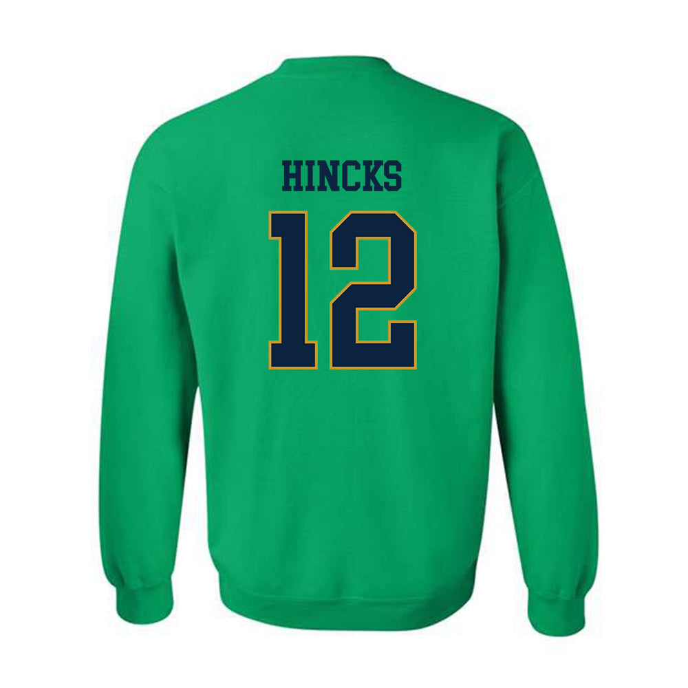 Notre Dame - NCAA Baseball : Connor Hincks - Classic Fashion Shersey Crewneck Sweatshirt