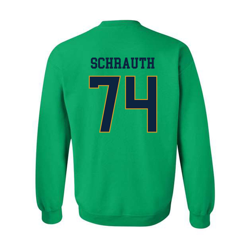 Notre Dame - NCAA Football : Billy Schrauth - Classic Fashion Shersey Crewneck Sweatshirt-1