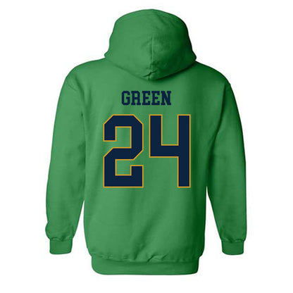 Notre Dame - NCAA Men's Soccer : Sebastian Green - Classic Fashion Shersey Hooded Sweatshirt-1