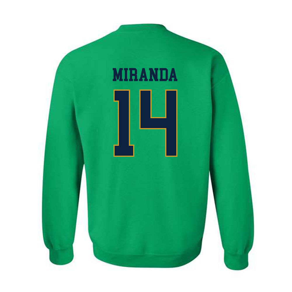 Notre Dame - NCAA Baseball : Shane Miranda - Classic Fashion Shersey Crewneck Sweatshirt-1
