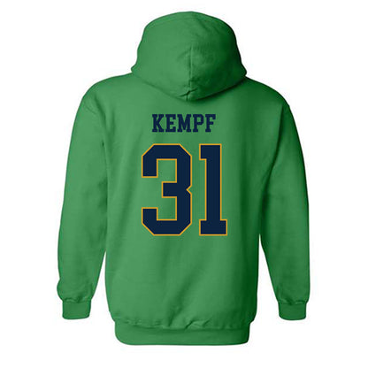 Notre Dame - NCAA Men's Ice Hockey : Nicholas Kempf - Classic Fashion Shersey Hooded Sweatshirt