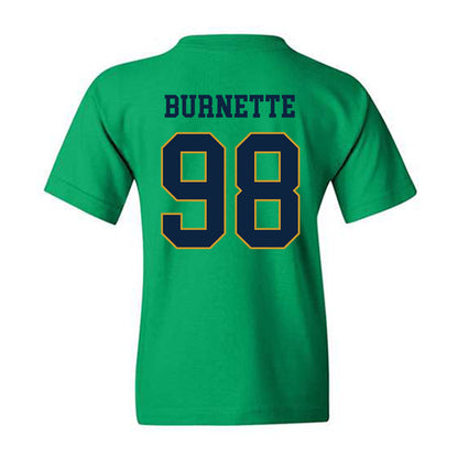 Notre Dame - NCAA Football : Noah Burnette - Classic Fashion Shersey Youth T-Shirt-1