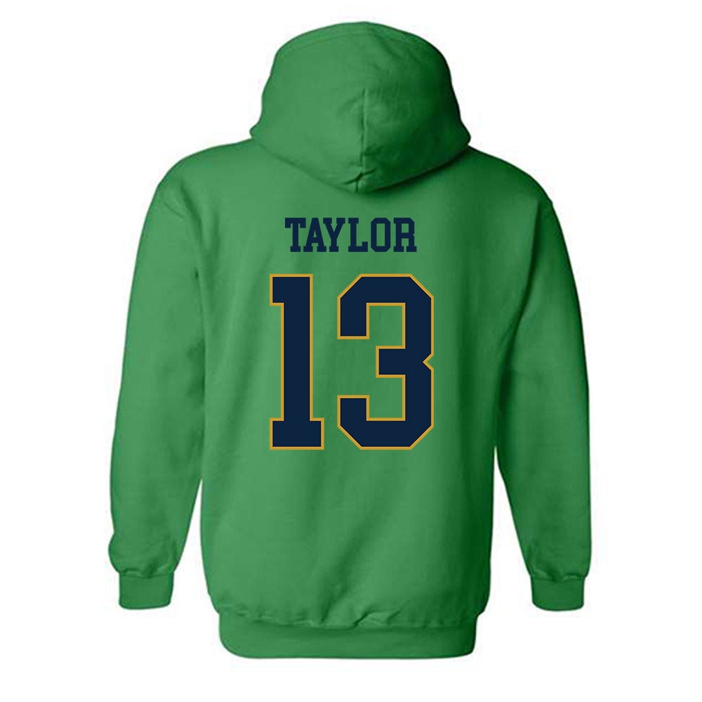 Notre Dame - NCAA Men's Lacrosse : Jake Taylor - Classic Fashion Shersey Hooded Sweatshirt-1