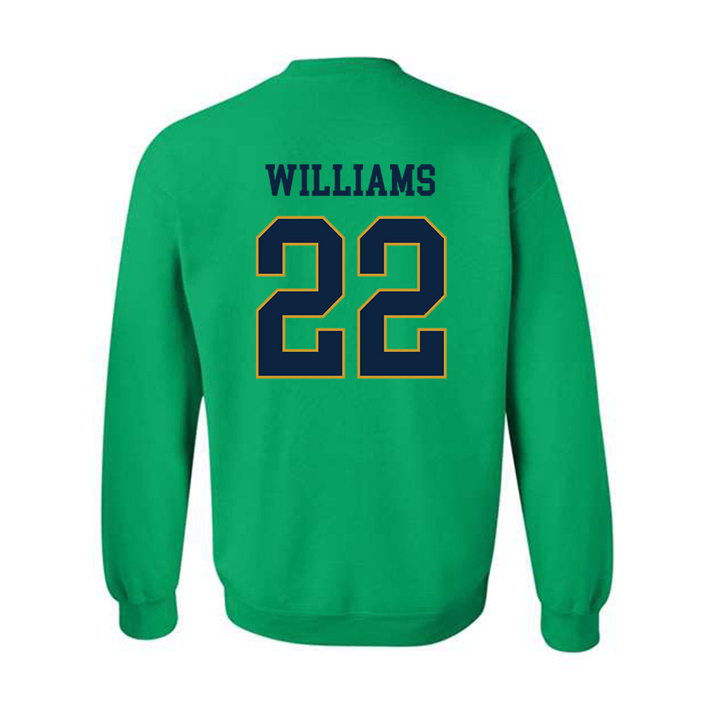 Notre Dame - NCAA Football : Aneyas Williams - Classic Fashion Shersey Crewneck Sweatshirt-1