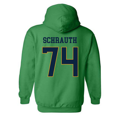 Notre Dame - NCAA Football : Billy Schrauth - Classic Fashion Shersey Hooded Sweatshirt-1