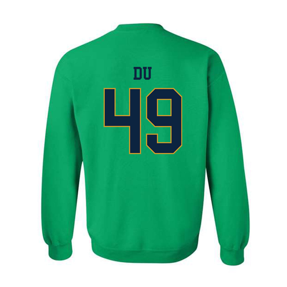 Notre Dame - NCAA Football : Charles Du - Classic Fashion Shersey Crewneck Sweatshirt-1