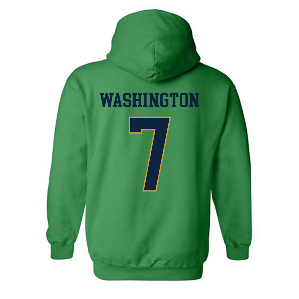 Notre Dame - NCAA Football : Tyrus Washington - Classic Fashion Shersey Hooded Sweatshirt-1
