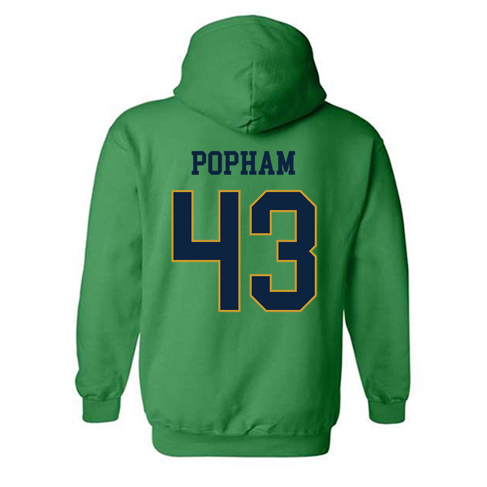 Notre Dame - NCAA Men's Lacrosse : Bo Popham - Classic Fashion Shersey Hooded Sweatshirt-1