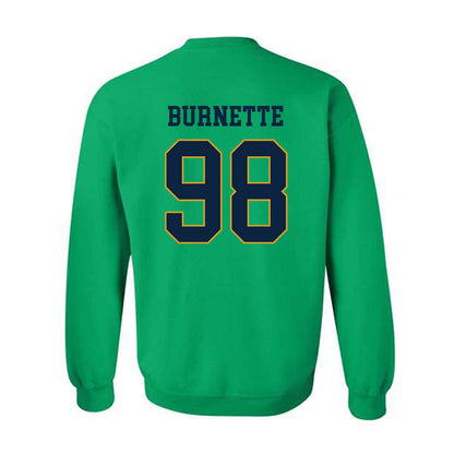 Notre Dame - NCAA Football : Noah Burnette - Classic Fashion Shersey Crewneck Sweatshirt-1