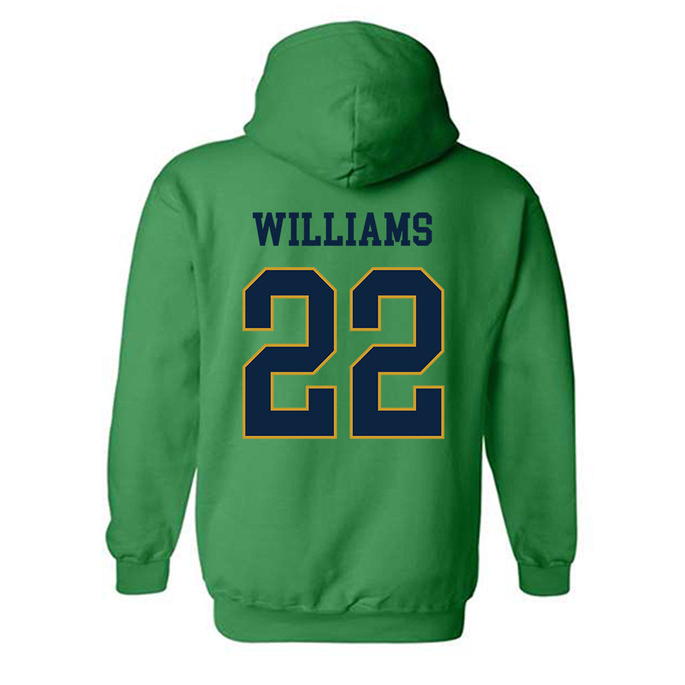 Notre Dame - NCAA Football : Aneyas Williams - Classic Fashion Shersey Hooded Sweatshirt-1