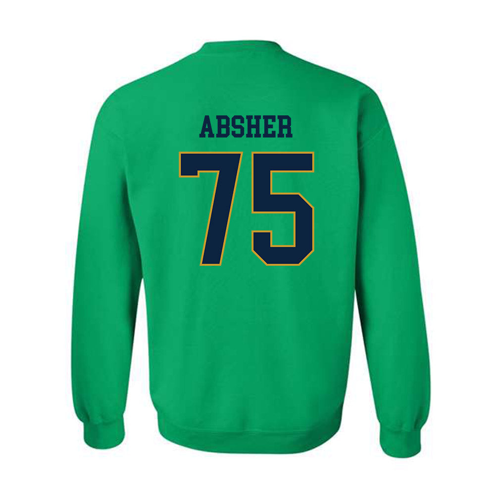 Notre Dame - NCAA Football : Sullivan Absher - Classic Fashion Shersey Crewneck Sweatshirt-1