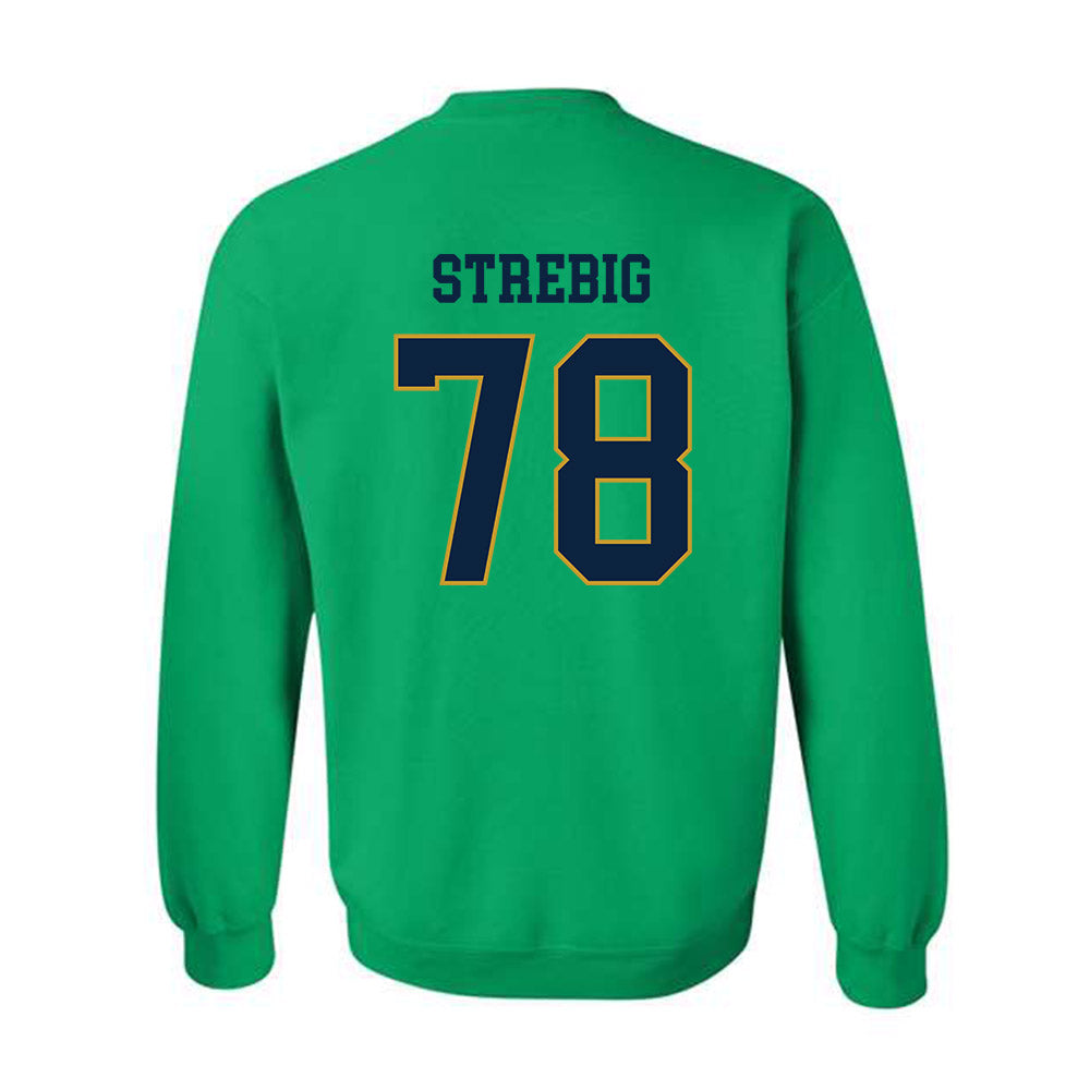 Notre Dame - NCAA Football : Owen Strebig - Classic Fashion Shersey Crewneck Sweatshirt-1