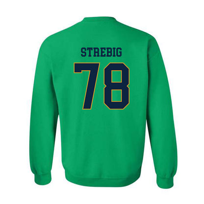 Notre Dame - NCAA Football : Owen Strebig - Classic Fashion Shersey Crewneck Sweatshirt-1