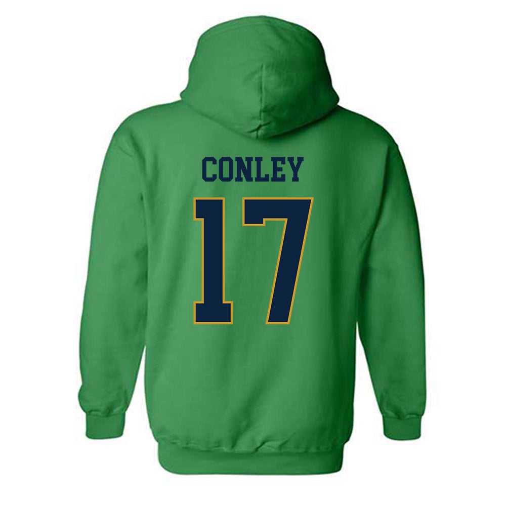 Notre Dame - NCAA Women's Lacrosse : Angie Conley - Classic Fashion Shersey Hooded Sweatshirt-1