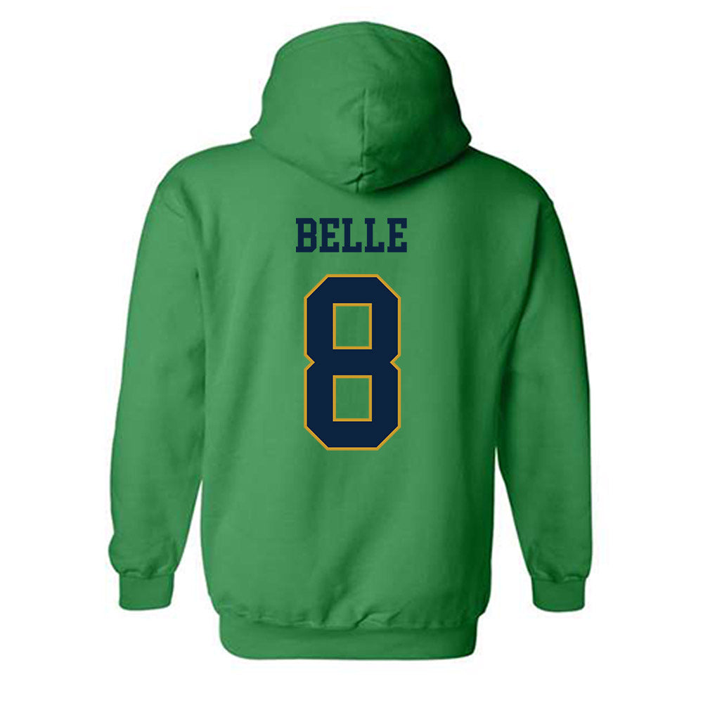 Notre Dame - NCAA Men's Ice Hockey : William Belle - Classic Fashion Shersey Hooded Sweatshirt-1