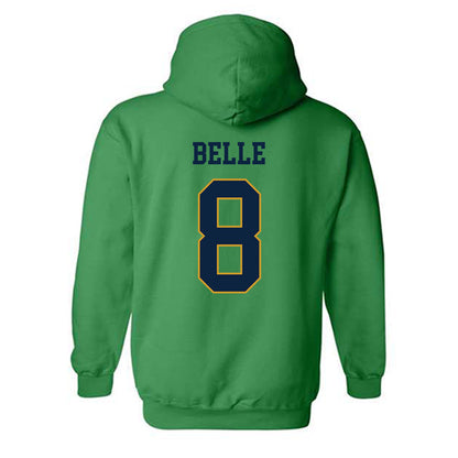 Notre Dame - NCAA Men's Ice Hockey : William Belle - Classic Fashion Shersey Hooded Sweatshirt-1