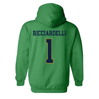 Notre Dame - NCAA Men's Lacrosse : Thomas Ricciardelli - Classic Fashion Shersey Hooded Sweatshirt-1
