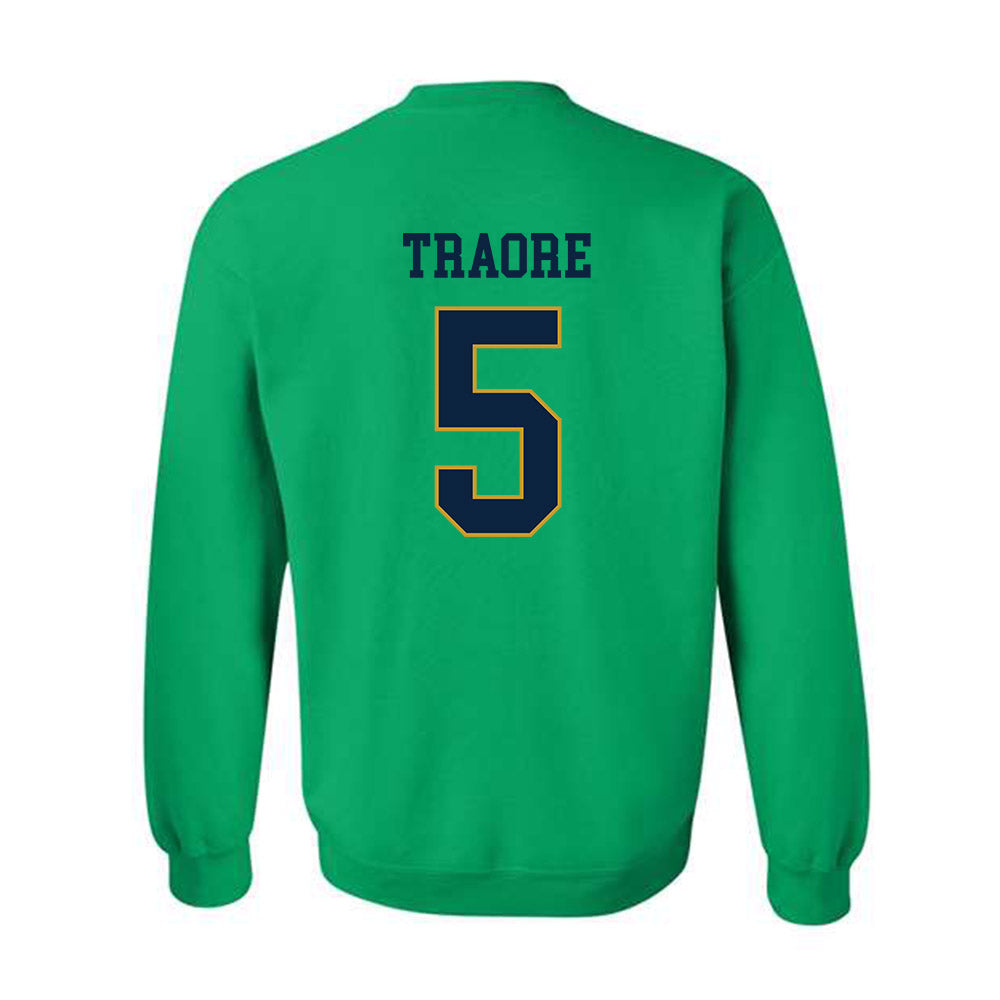 Notre Dame - NCAA Football : Boubacar Traore - Classic Fashion Shersey Crewneck Sweatshirt-1
