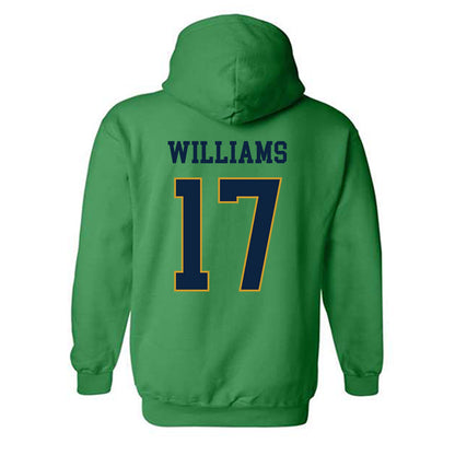 Notre Dame - NCAA Football : Cam Williams - Classic Fashion Shersey Hooded Sweatshirt-1
