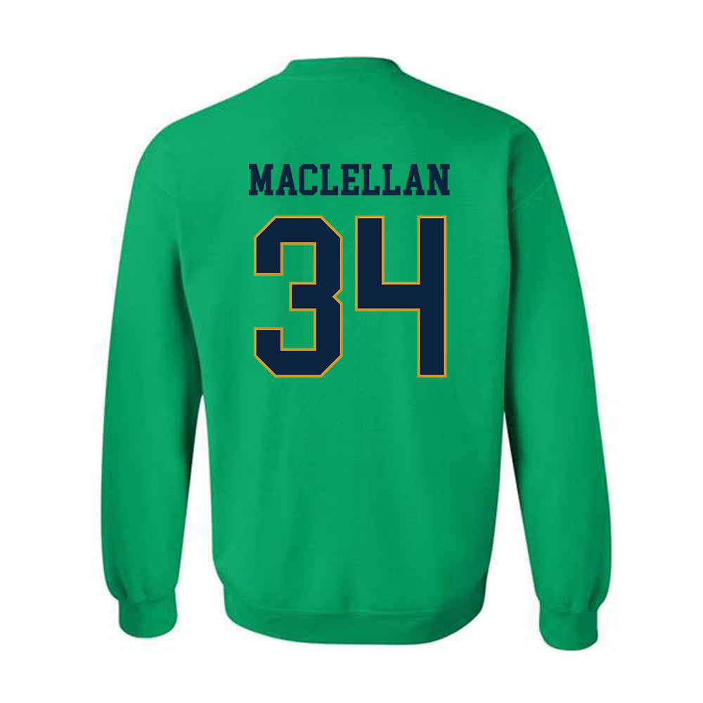 Notre Dame - NCAA Men's Basketball : Matthew MacLellan - Classic Fashion Shersey Crewneck Sweatshirt-1